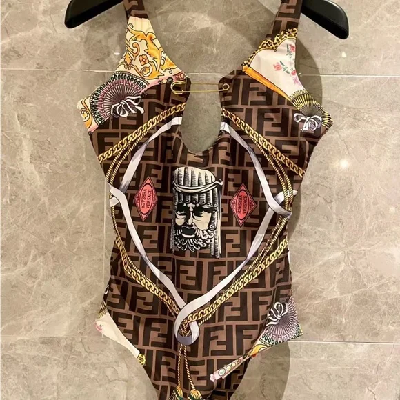 Fendi Brown Patterned Bikini - Picture 2 of 2